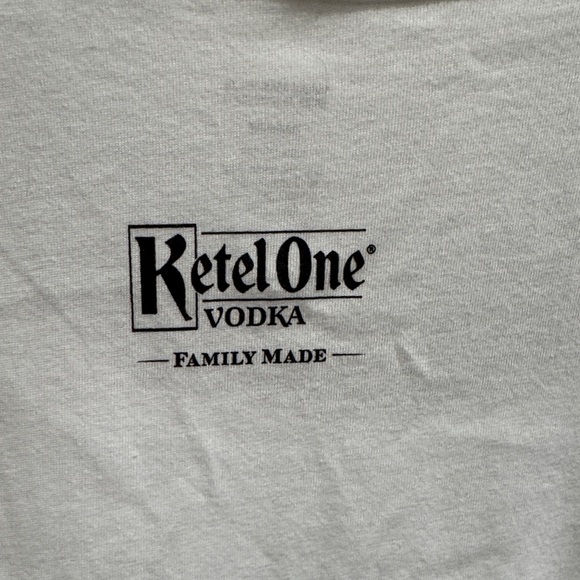 Kettle One White Tank Top with Bold Black Text - Picture 3 of 4